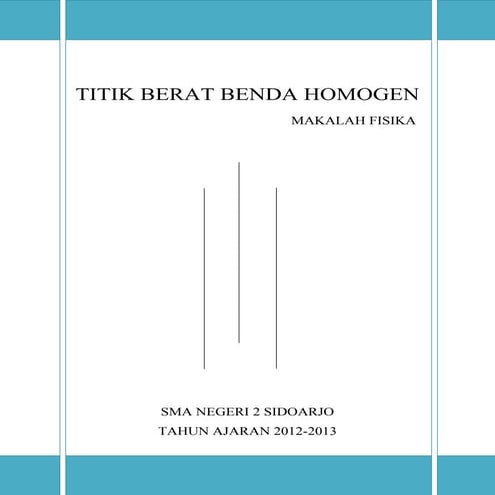 Titik berat benda homogen