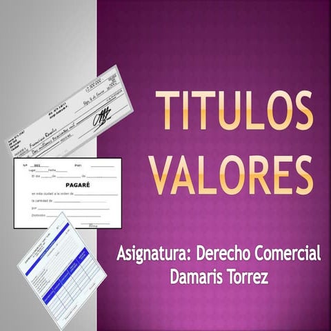 Titulos valores