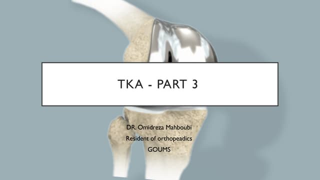 Mechanical principles of Total knee replacement arthroplasty