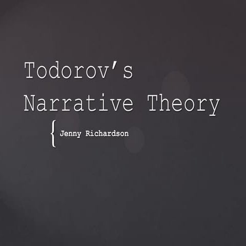 Todorov’s narrative theory