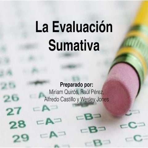 Todo sobre evaluacion sumativa