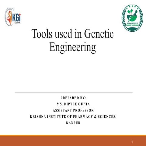 Tools used in genetic engineering_ biotechnology