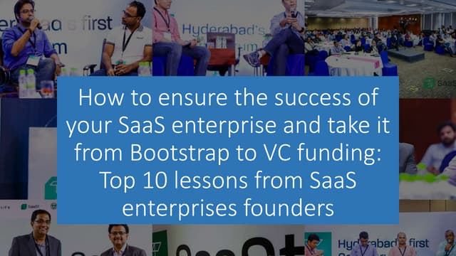 Top 10 lessons from SaaS founders on how to succeed and get funding too 