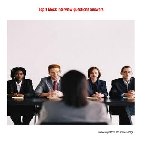 Top 9 mock interview questions answers