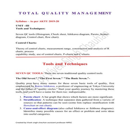 old seven quality control tools