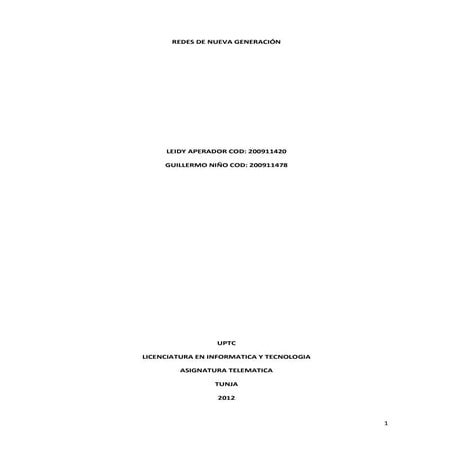 Redes de Nueva Generación