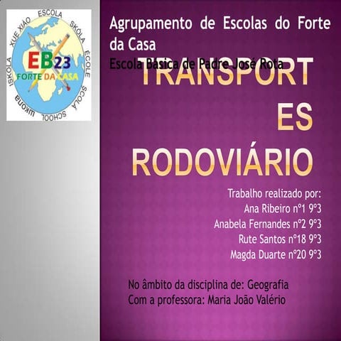 Trabalho transportes rodoviários, 9º3