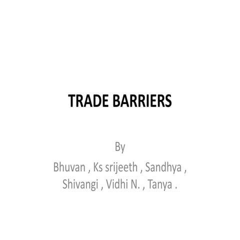 Trade Barrier