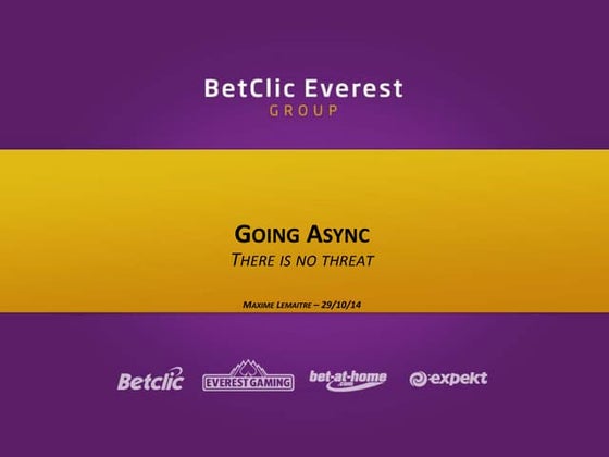 Training – Going Async