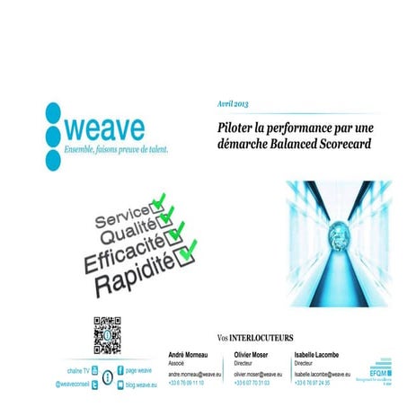 [Transformation des organisations] pilotage de la performance