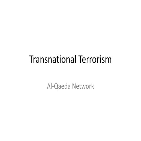 Transnational terrorism