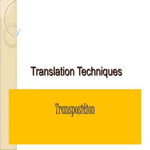 Transposition
