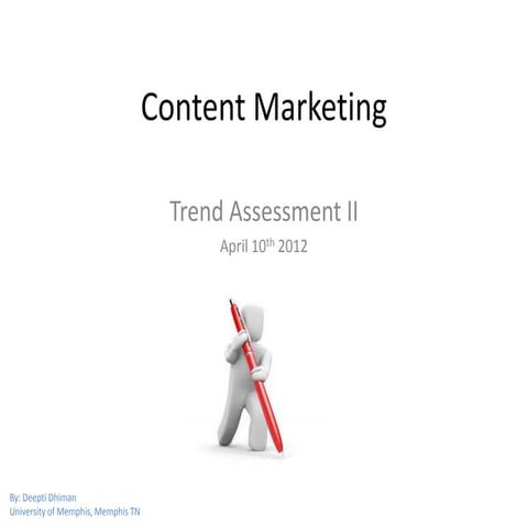 Trend assessment - Content Marketing