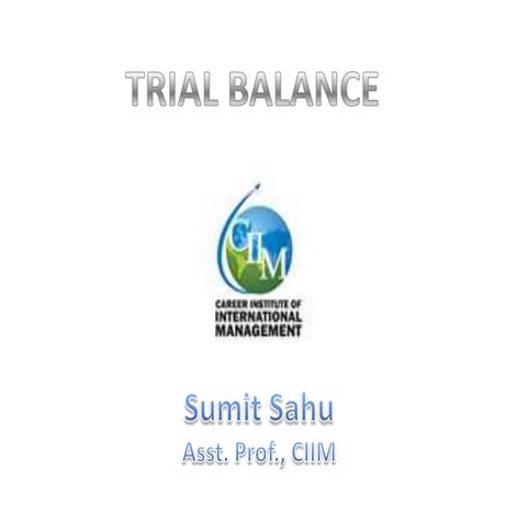 Trial balance