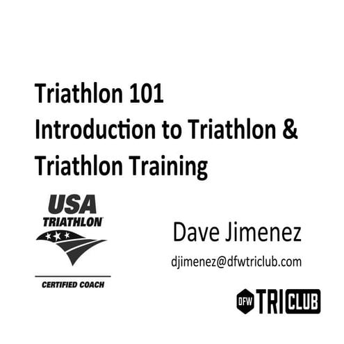 Triathlon 101 - Beginning Triathlon and Triathlon Training