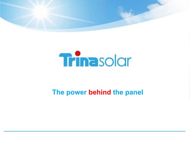 TRINA SOLAR Company PPT