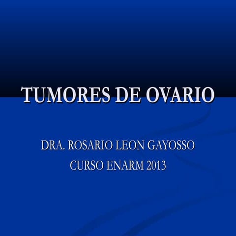 Tumores de ovario