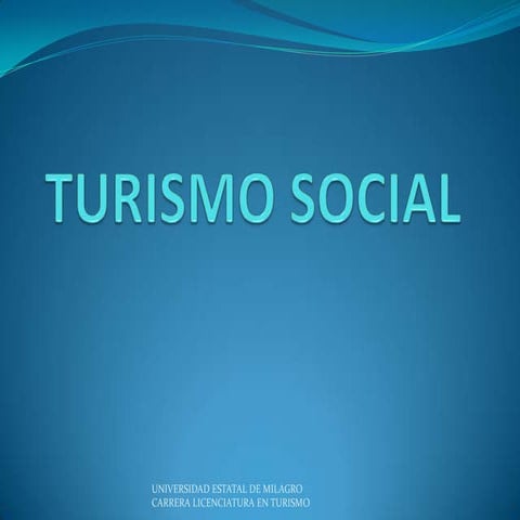 TURISMO SOCIAL UNEMI