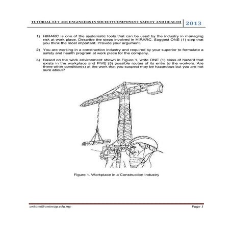 Tutorial EUT 440 SAFETY AND HEALTH