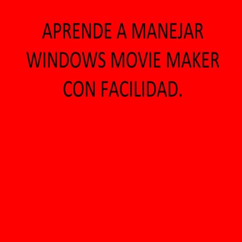 Tutorial de Windows Movie Maker