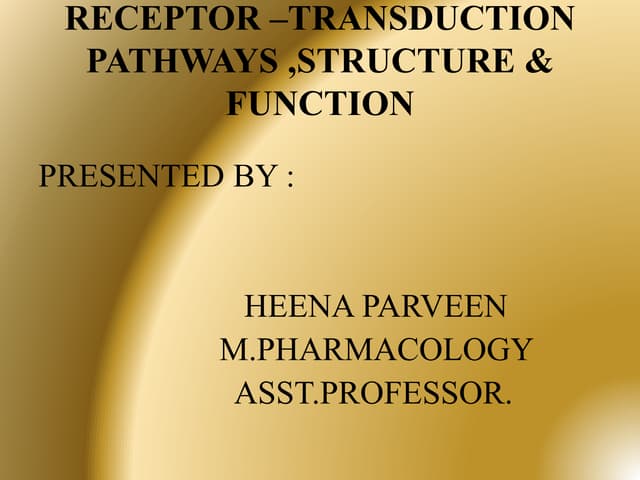 Types of receptor signal transduction pathways