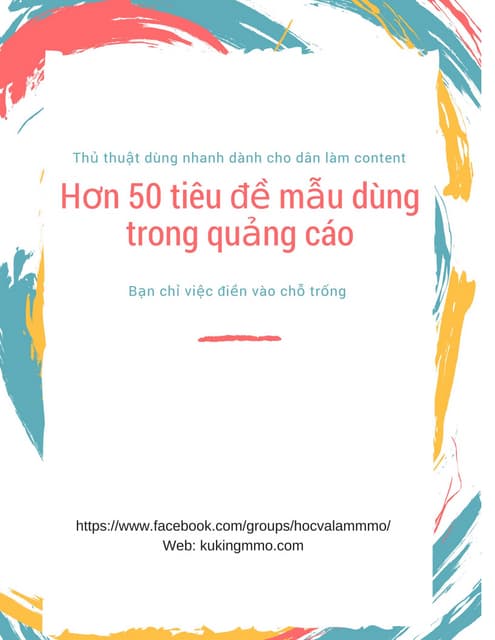 Hơn 50 tiêu đề cách viết bài cực chất chỉ việc điều vào chỗ trống