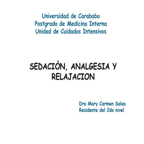 HCM - UCI - SEDACION
