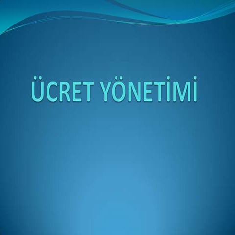 Ucret yonetimi