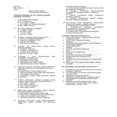 PKN kelas 6 SD semester 1