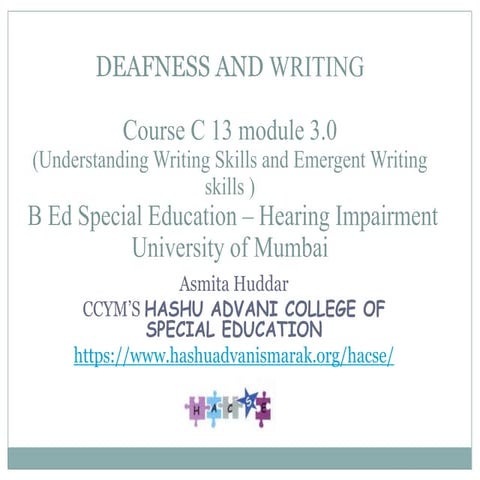 Understanding development of writing skills