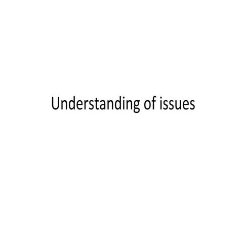 Understanding of issues  evaluation redo.1