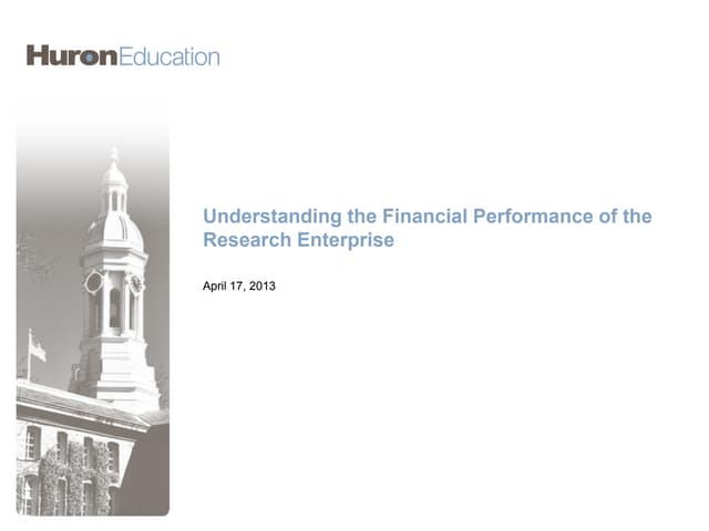 Understanding the financial performance of the research enterprise webinar