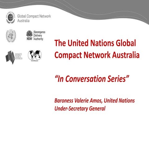 In Conversation with Baroness Amos Speech