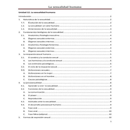 Unidad 12. la sexualidad humana a