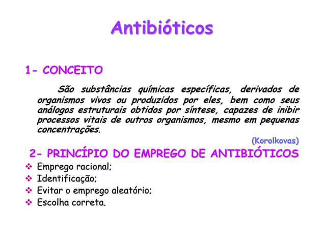 Antibióticos - mecanismo de ação