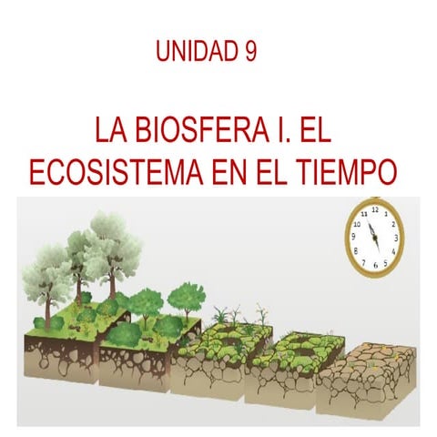 Unidad IX. La Biosfera I. El ecosistema en el tiempo