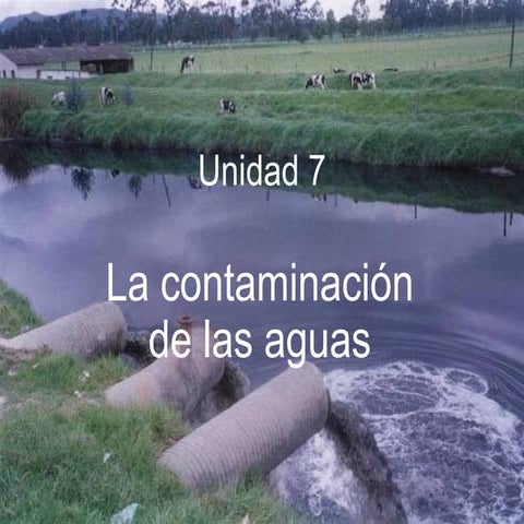 Unidad VII. La contaminación de las aguas