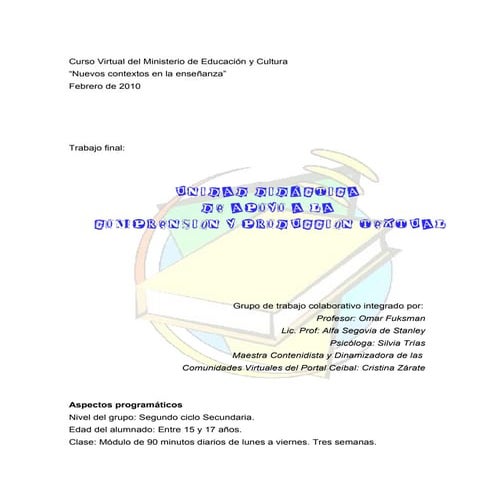 Unidad Didáctica Curso