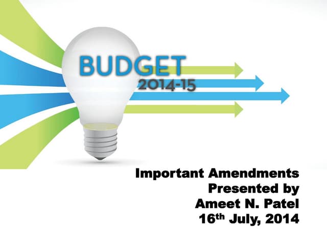 Union budget 2014 15 - for the common man