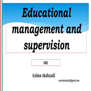 Unit 3 concept of supervision