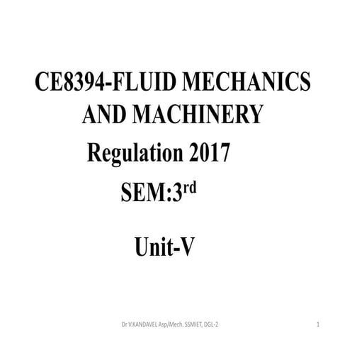 Fluid Mechanics Unit-4  (vk-ssm) 