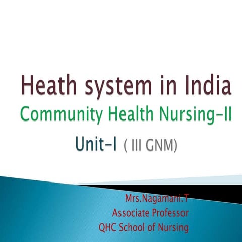 Unit I Health System in India
