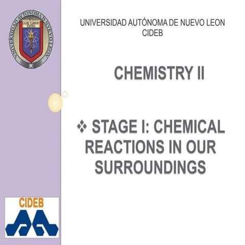 Unit 1 Chemical reactions in our surroundings