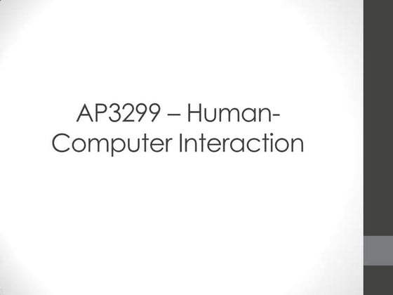 Introduction to HCI (UCC)