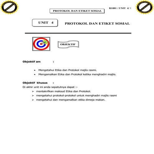Unit 4: Protokol & Etika Sosial