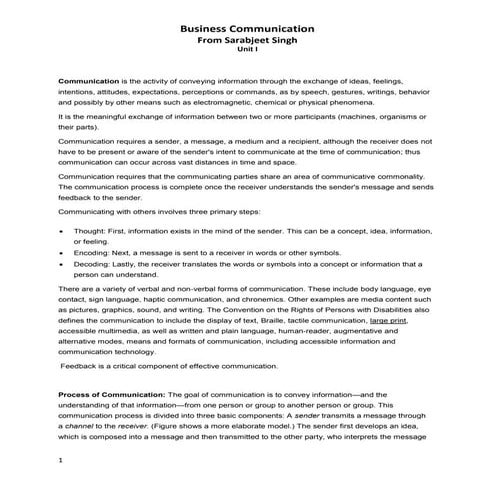 Business Communication (as per DAVV syllabus)