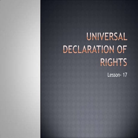 Universal declaration of rights