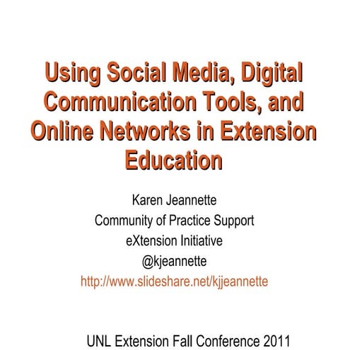 Unl social mediainextensioneducation-11-9-11