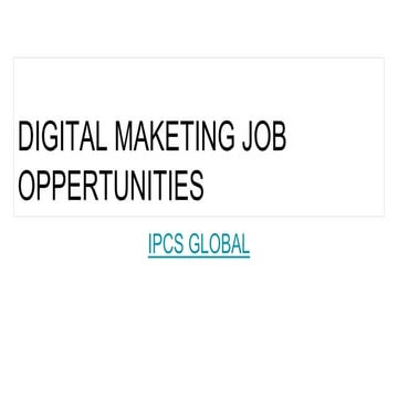 IPCSGLOBAL ATTINGAL DIGITAL MARKETING JOB OPPOTUNITIES