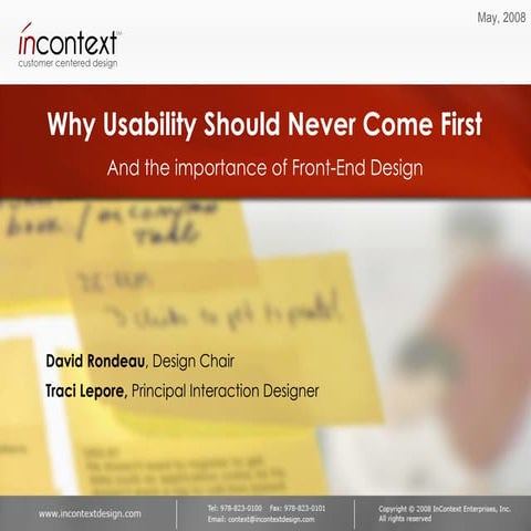 Upa why usability shouldn't come first